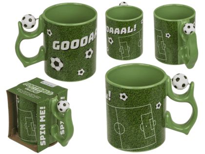 Чаша футбол с въртяща се топка на дръжката