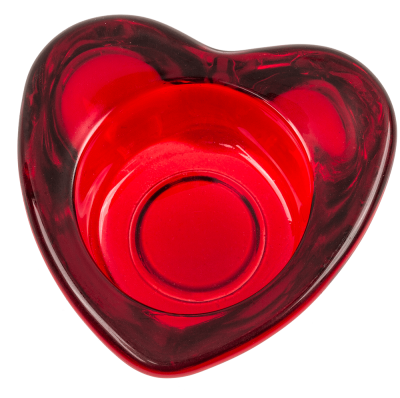 Свещник - Сърце (стъкло) 
