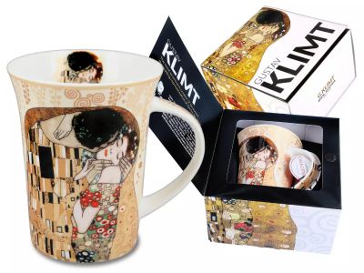 Чаша "Целувката" на Густав Климт *бял фон (качествен порцелан) 