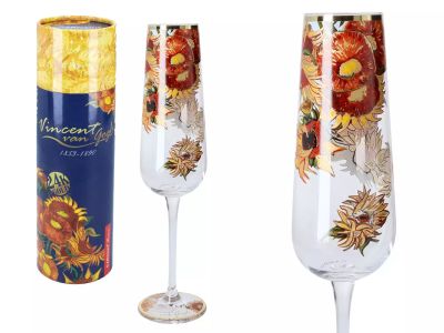 Чаша за шампанско "Слънчогледи" на Винсент Ван Гог