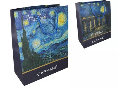 Средна подаръчна торбичка "Звездна нощ" и "Звездна нощ над Рона" на Винсент Ван Гог 