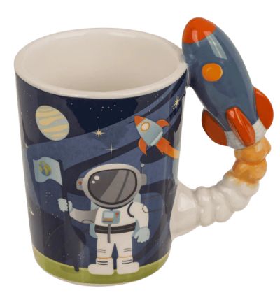 Чаша космонавт с дръжка ракета